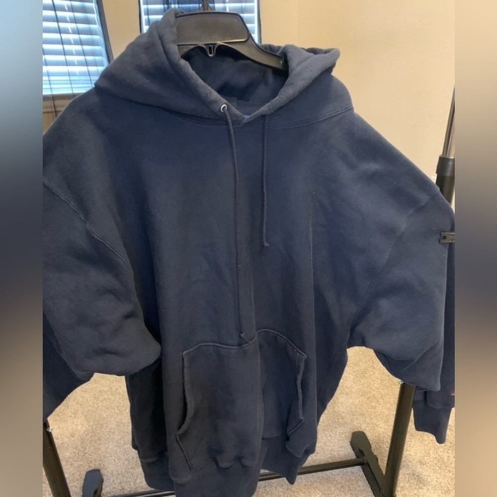 Champion Oversized Hoodie Sweatshirt in Navy